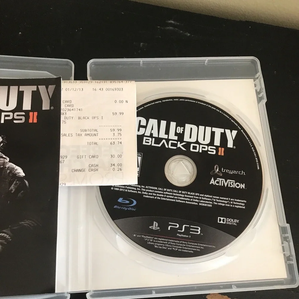 Call of‎ Duty: Black Ops II 2 (Sony PlayStation 3, 2012) unTested